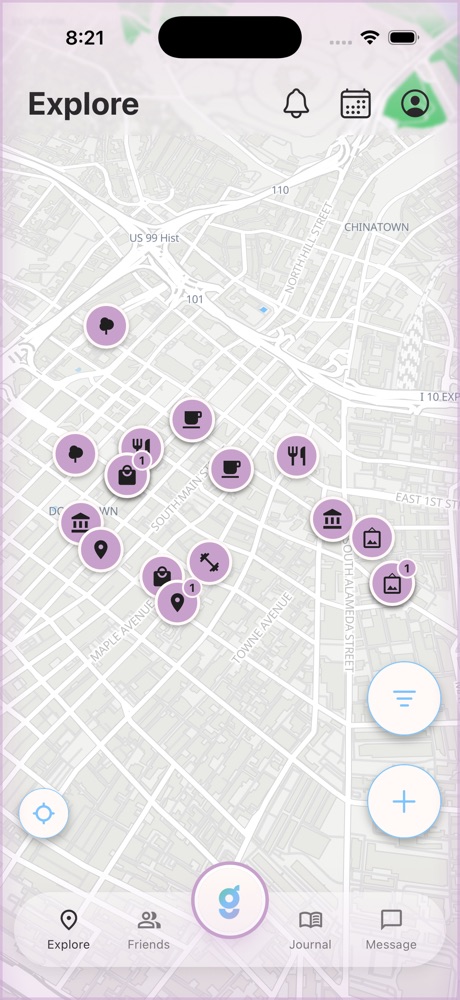 Glimpse Explore map